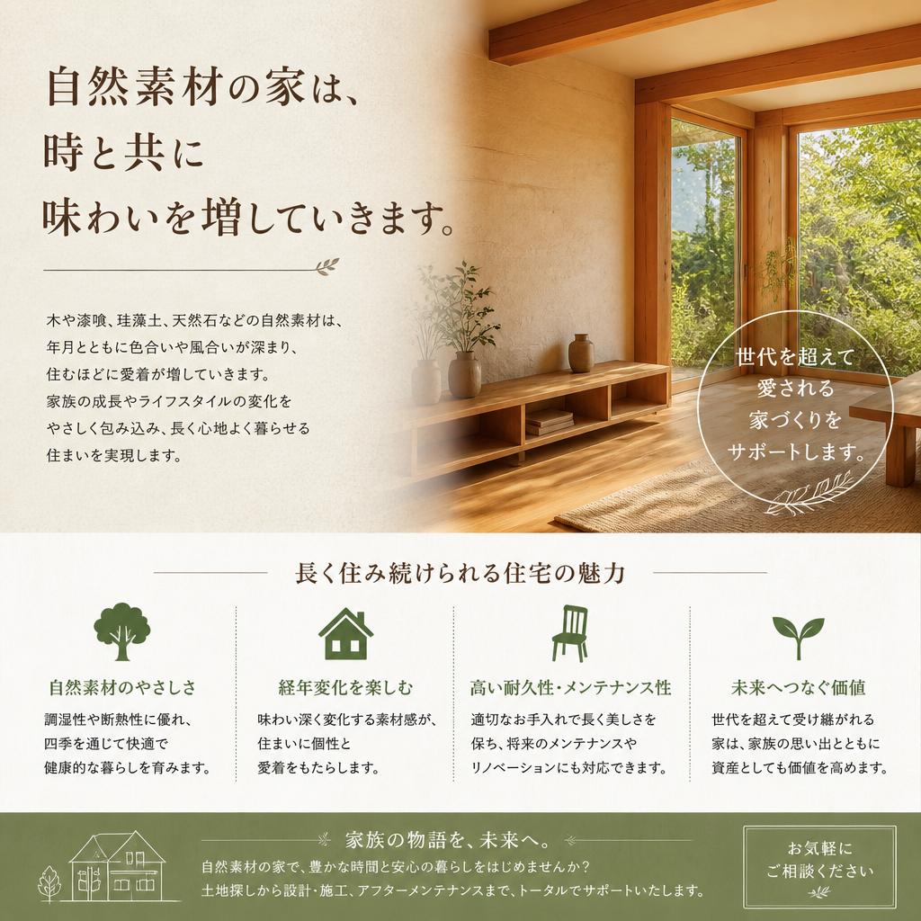 長く愛される家づくり