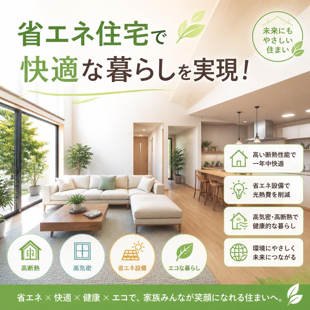 省エネ住宅で快適な暮らしを実現！