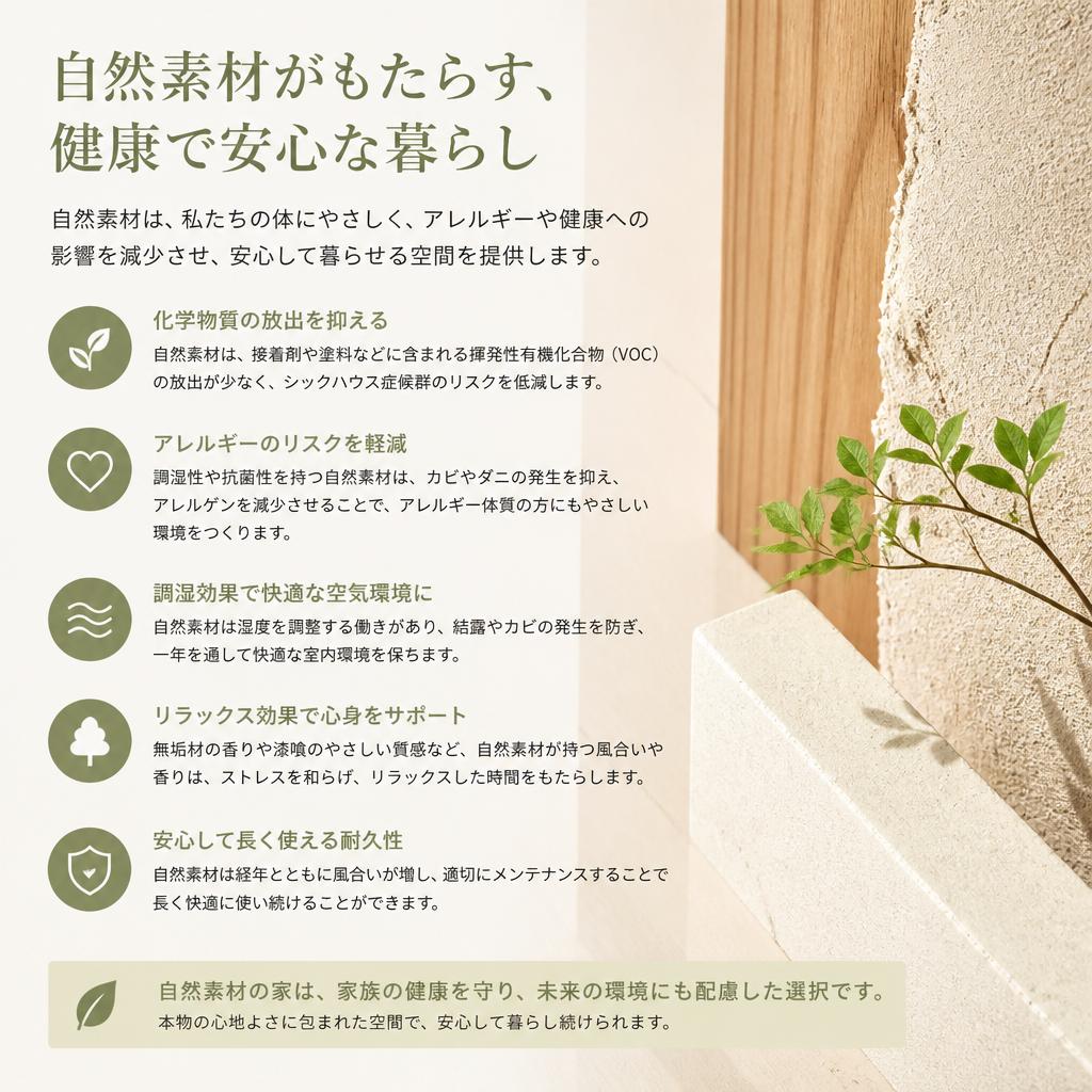 自然素材で創る健康的な住環境