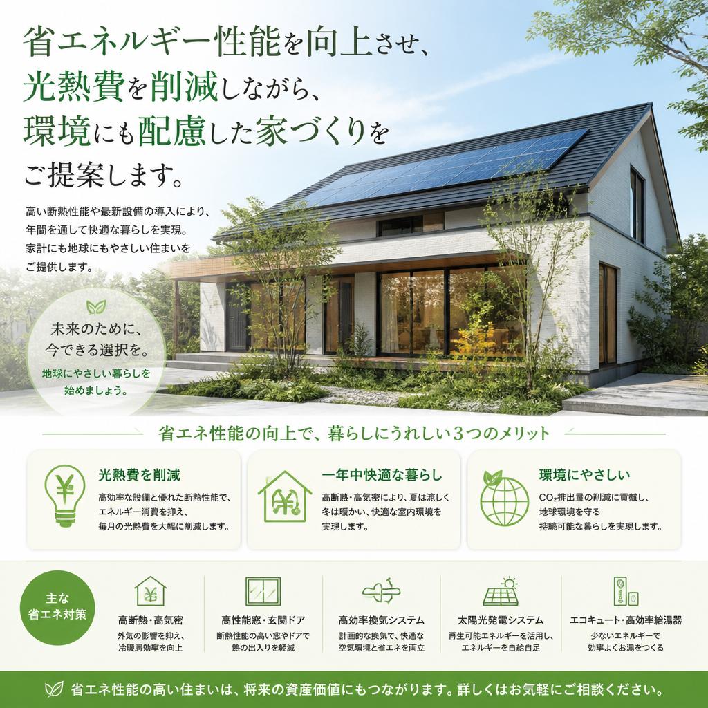 省エネルギーで家計に優しく
