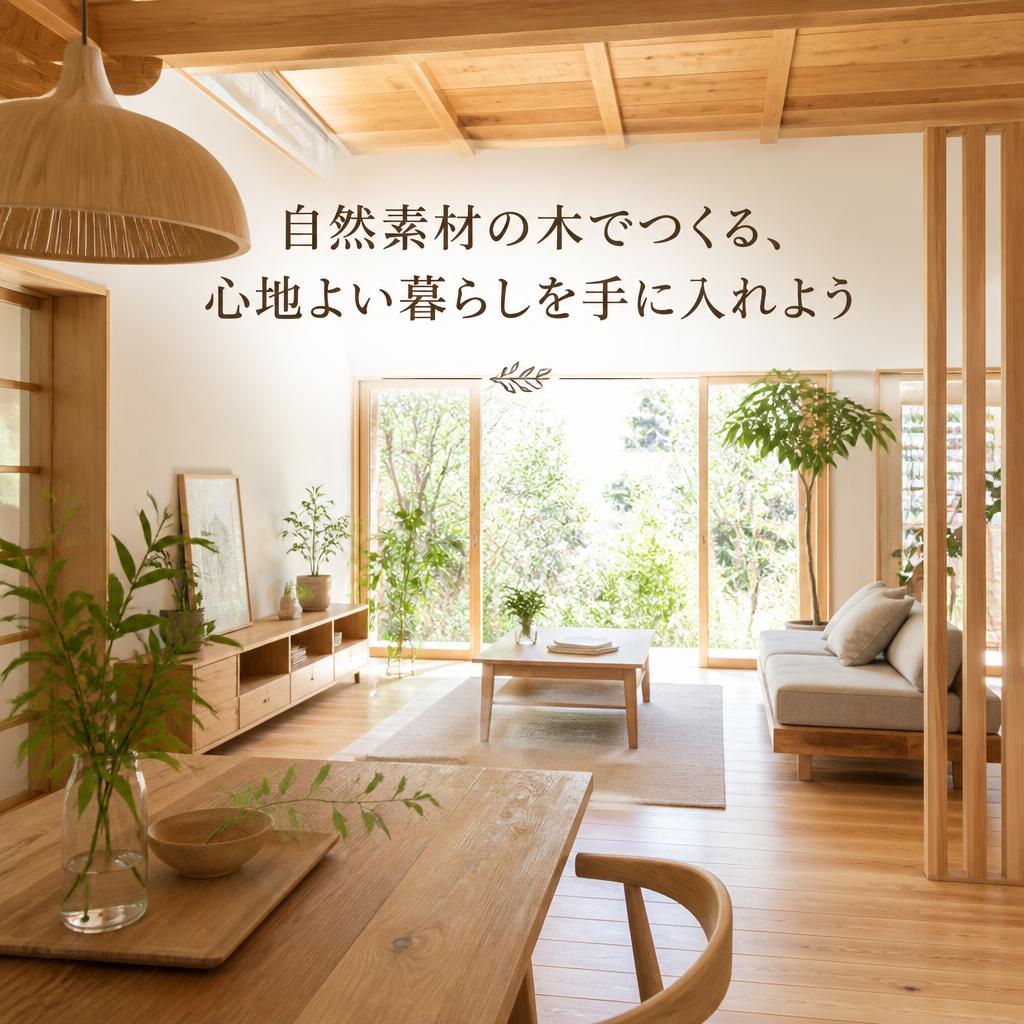 自然素材の木でつくる、心地よい暮らしを手に入れよう